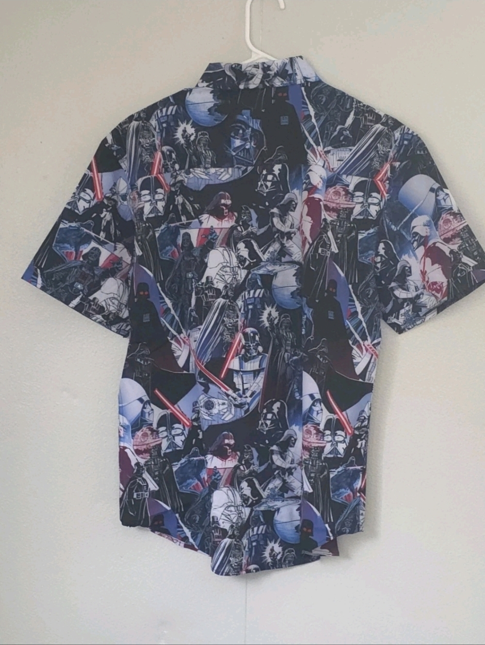 RSVLTS Star Wars Shirt Mens  Black Darth Vader Kunuflex Short Sleeve Medium